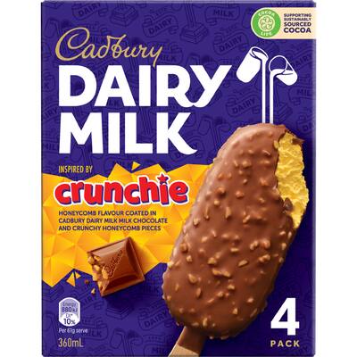 cadbury frozen dessert dairy milk crunchie