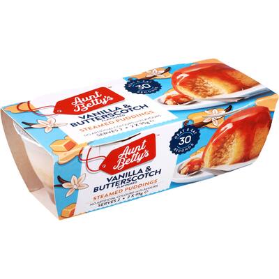 aunt bettys steamed pudding vanilla butterscotch