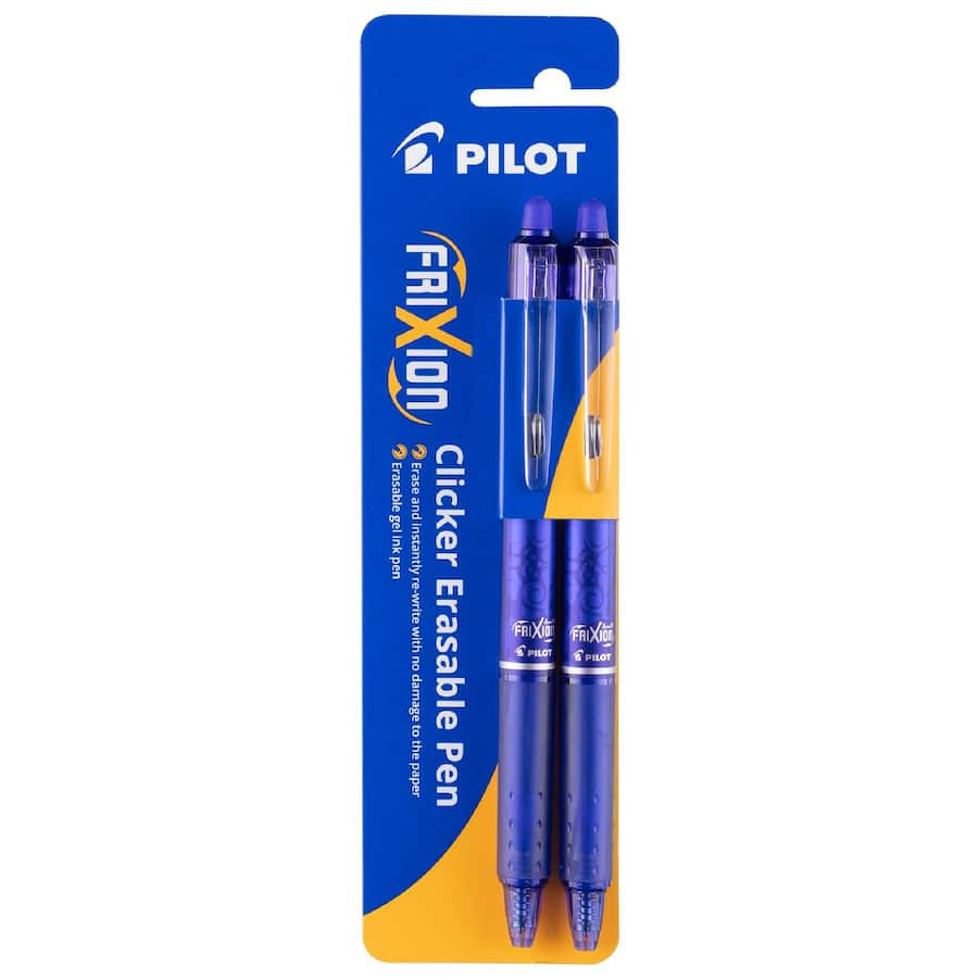 Pilot Frixion Pen Clicker Erasable Fine Blue