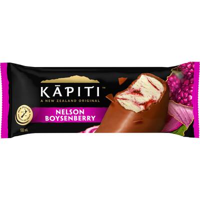 kapiti ice cream on stick chocolate & boysenberry