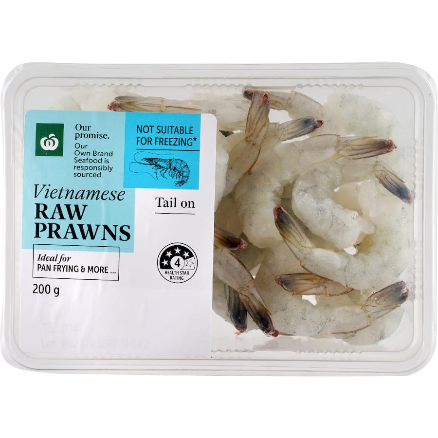 Woolworths Prawn Raw Tail On Si