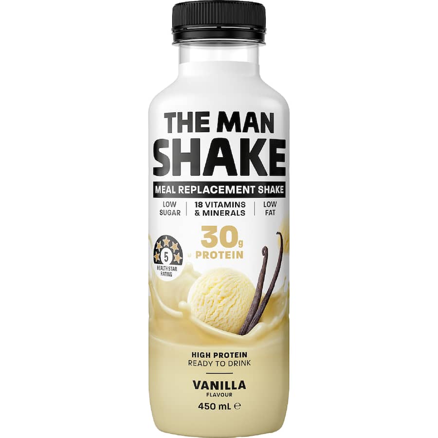 The Man Shake Meal Replacement High Protein Vanilla