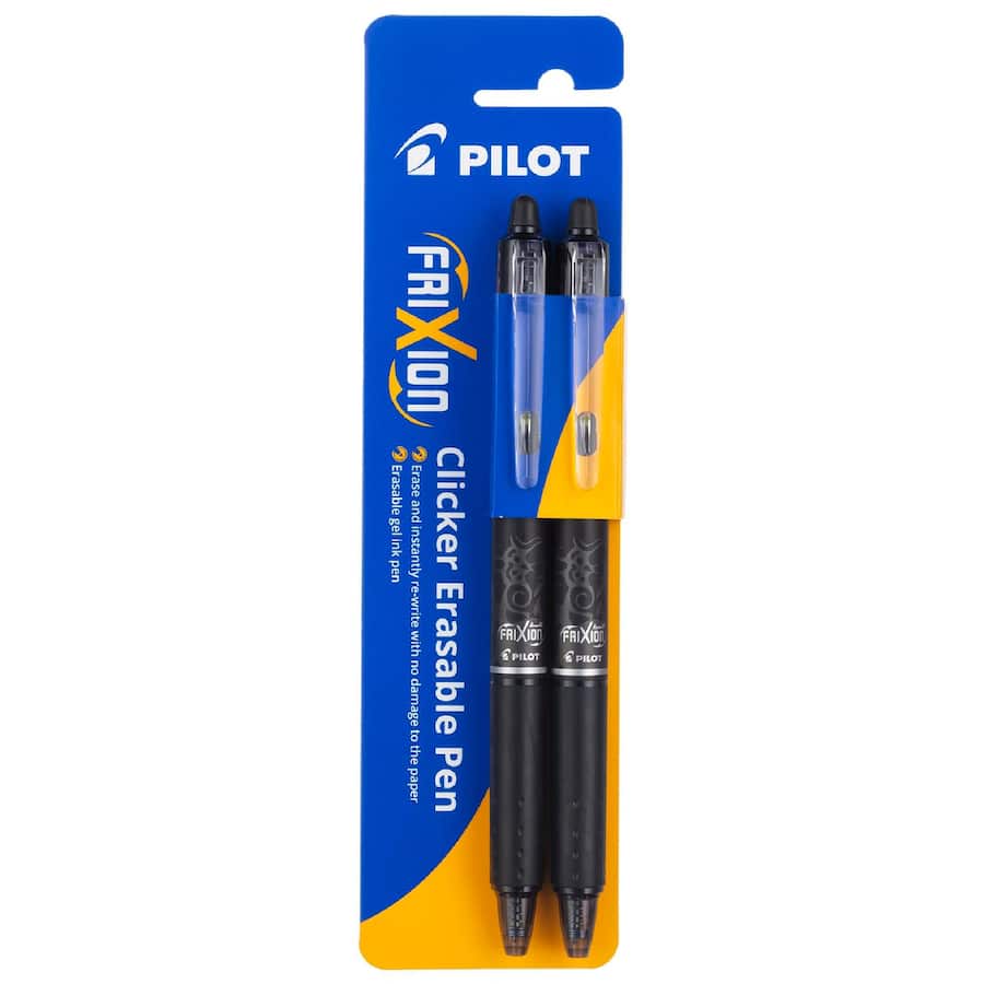 Pilot Frixion Pen Clicker Erasable Fine Black