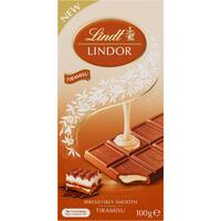Lindor Tiramisu Milk Chocolate Block