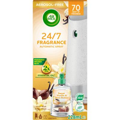 air wick 2x essential oils air freshener sweet vanilla & shea butter