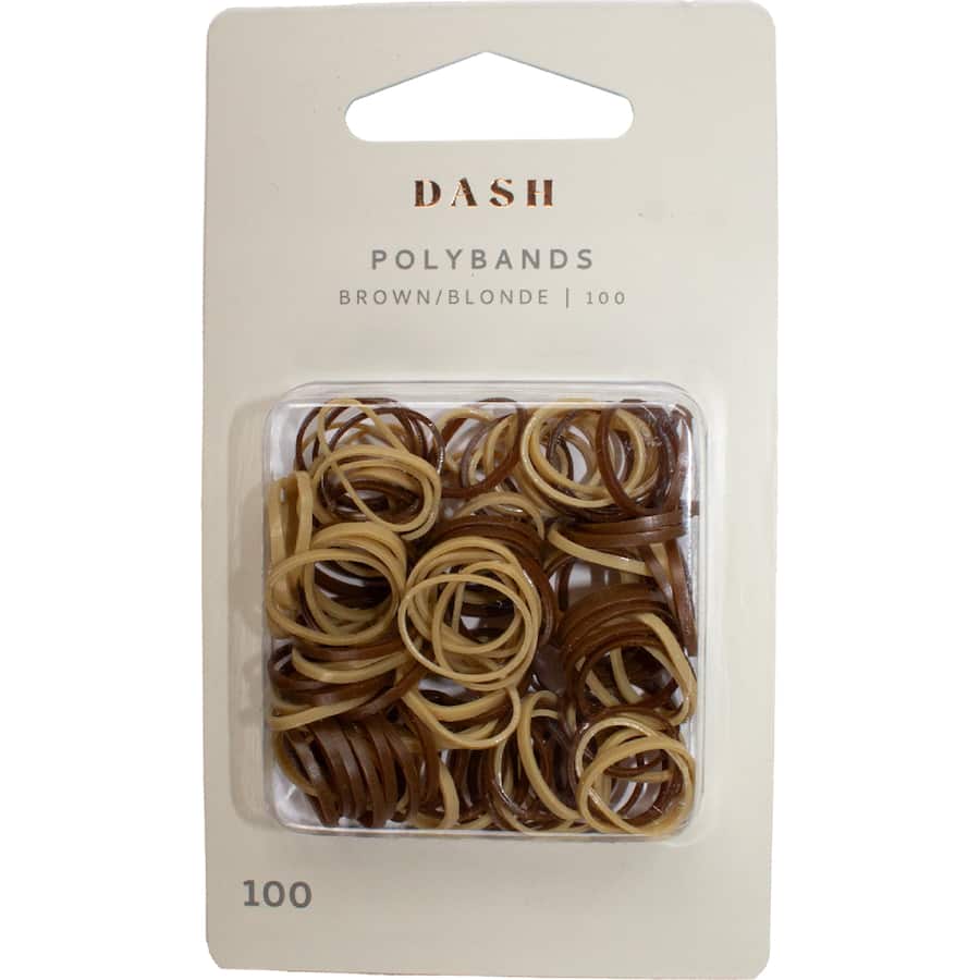 Dash Hair Ties Polybands Brown/Blonde