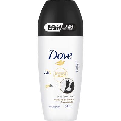 dove women deodorant roll on advanced care black & white