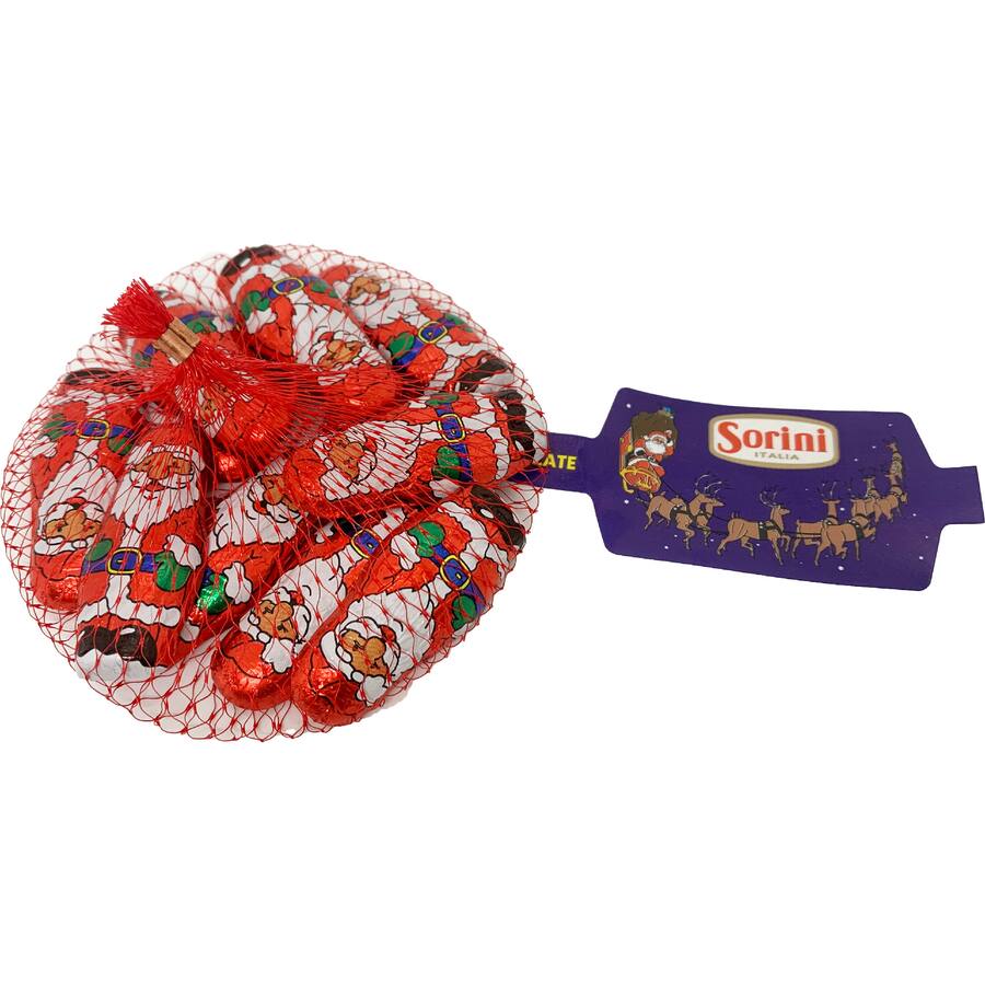 Sorini Milk Choc Chocolate Gift Santas Mesh Bag