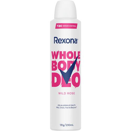 Rexona Women Whole Body Deodorant Aerosol Wild Rose