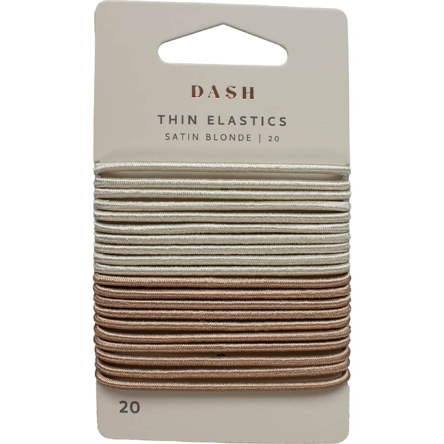 Dash Hair Ties Elastics Thin Satin Blonde