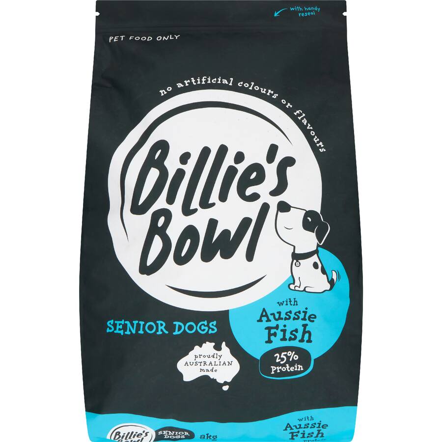 Billie's Bowl Senior Dry Dog Food Aussie Fish