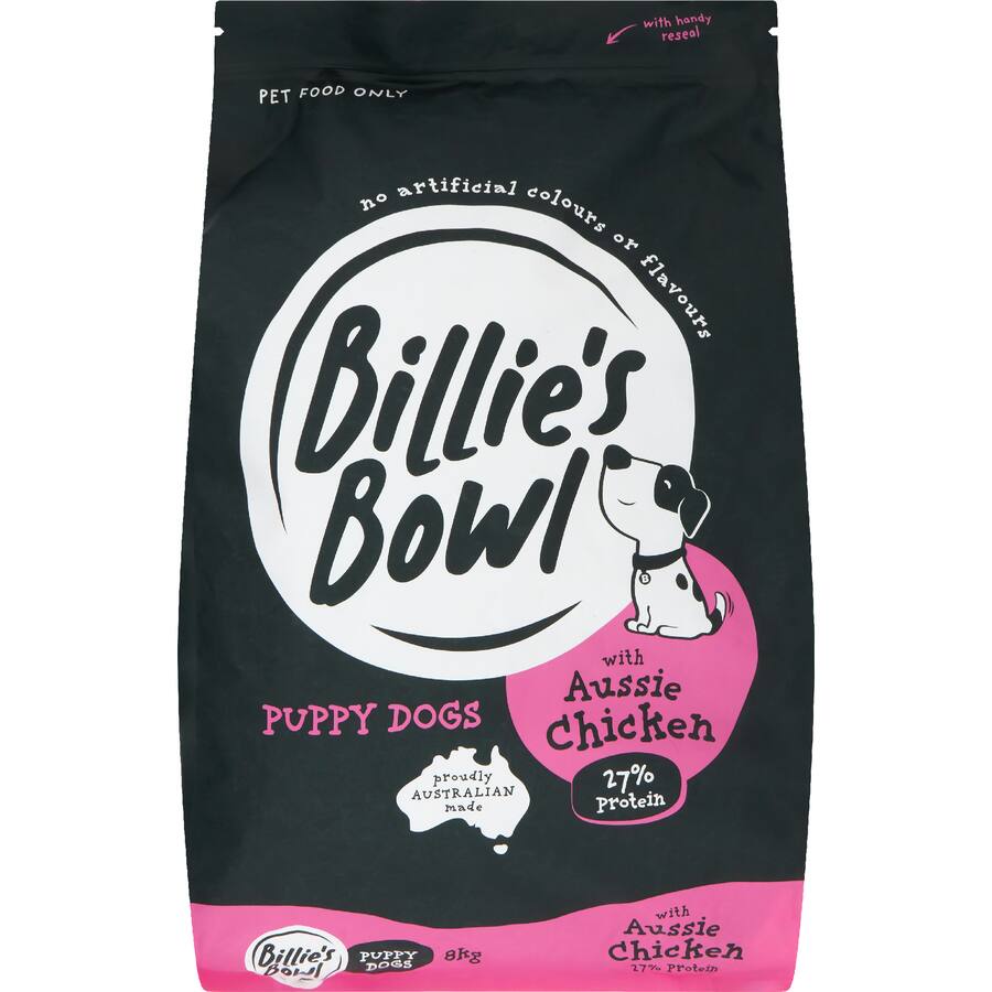 Billie's Bowl Puppy Dry Dog Food Aussie Chicken
