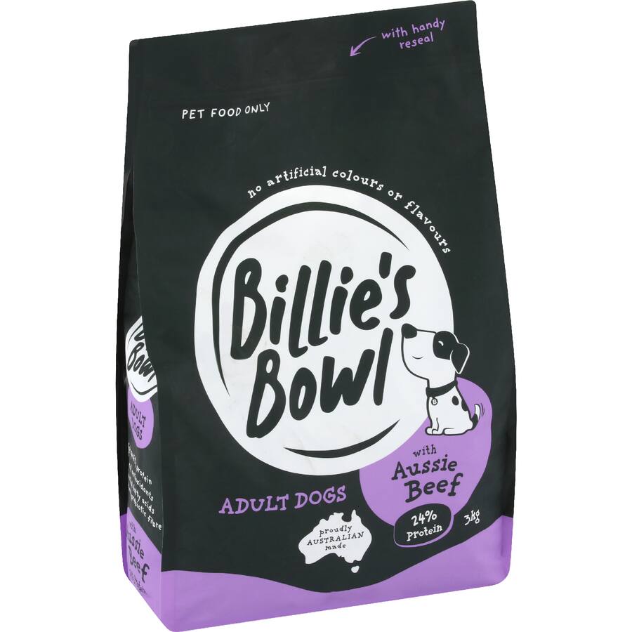 Billie's Bowl Adult Dry Dog Food Aussie Beef