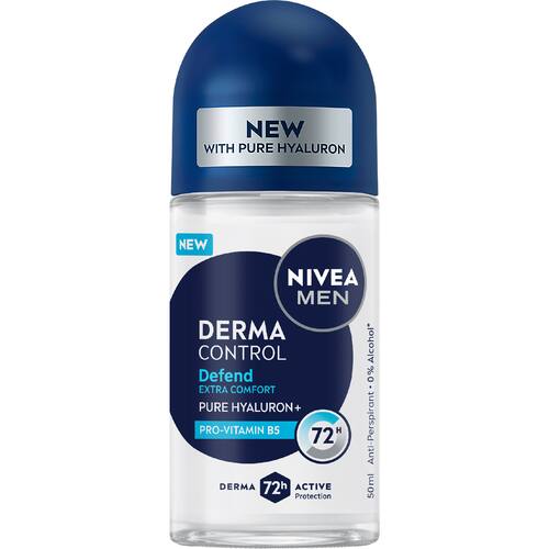 Nivea Men Deodorant Roll On 72hr Derma Control Defend