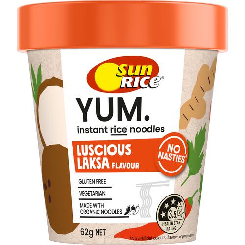 Sunrice Instant Noodles Cup Luscious Laksa