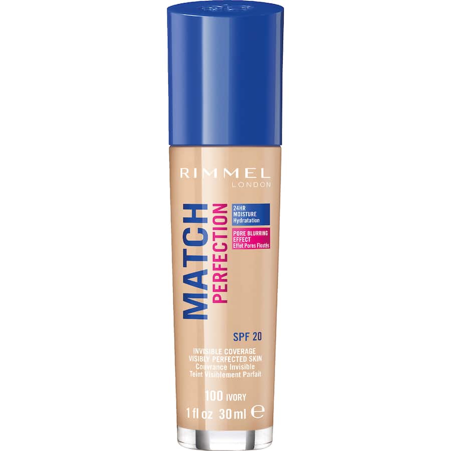 Rimmel London Match Perfection Foundation Spf 20 100 Ivory