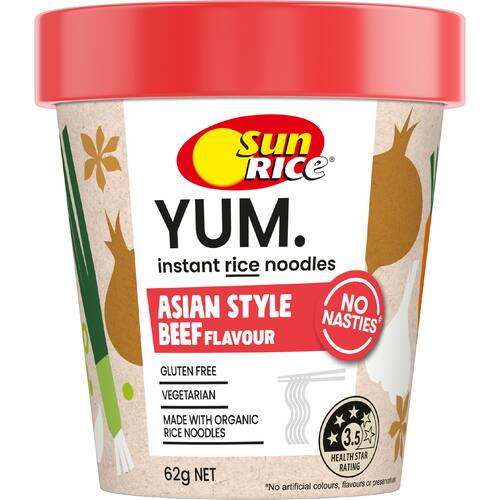 Sunrice Instant Noodles Cup Asian Beef