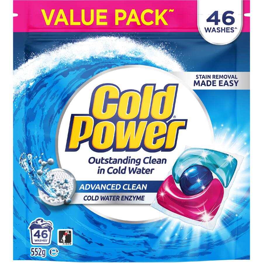 Cold Power Laundry Capsules Advanced Clean