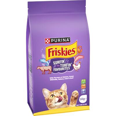 friskies dry cat food surfin' & turfin' favourites