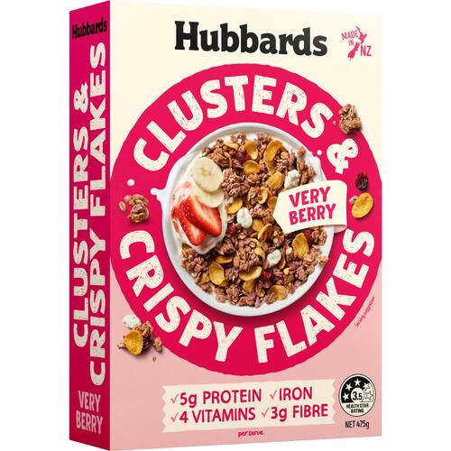 Hubbards Granola Clusters Crispy Flakes Berry