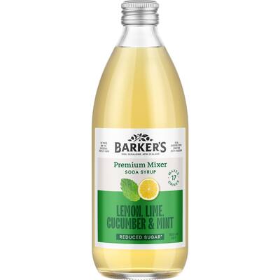 barker's drink mixers lemon lime cucumber & mint