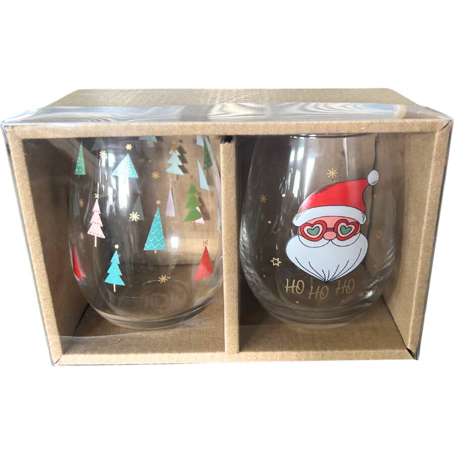 Woolworths Festive Drinkware Set Glass Tumblers
