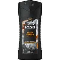 lynx black shower gel vanilla