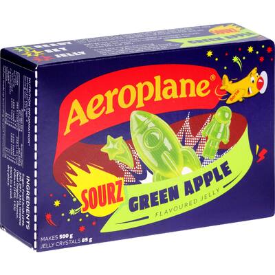 aeroplane sour jelly green apple