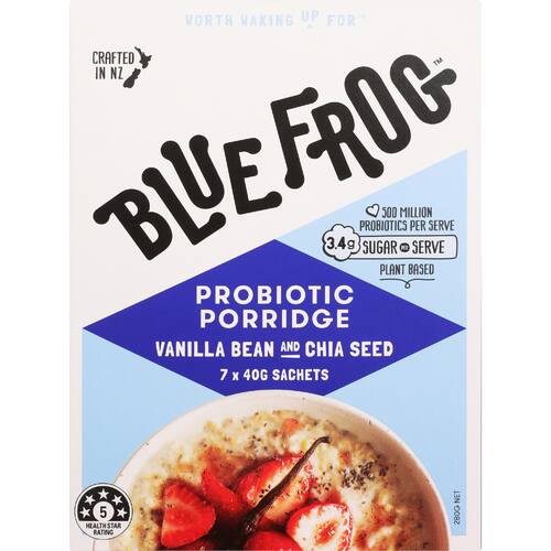 Blue Frog Porridge Vanilla Bean & Chia Seed
