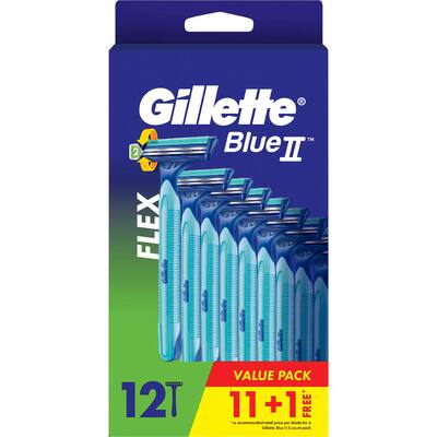 gillette disposable razors blue ii flex