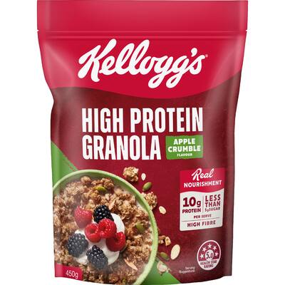 kelloggs granola high protein apple crumble