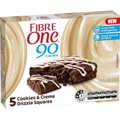 fibre one cake bars cookies & creme