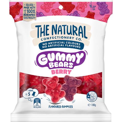 The Natural Confectionery Co. Sweets Gummy Bears Berry