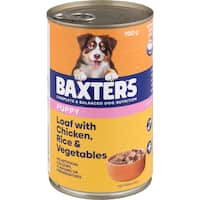 Baxter's Wet Dog Food Puppy Chicken Loaf, Rice & Veg