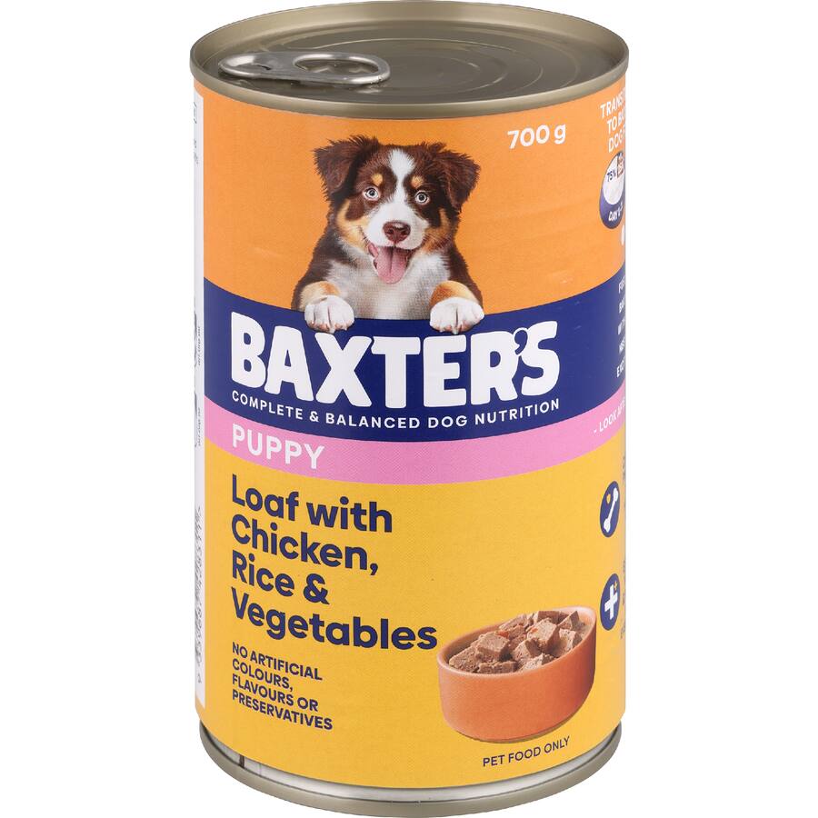 Baxter's Wet Dog Food Puppy Chicken Loaf, Rice & Veg