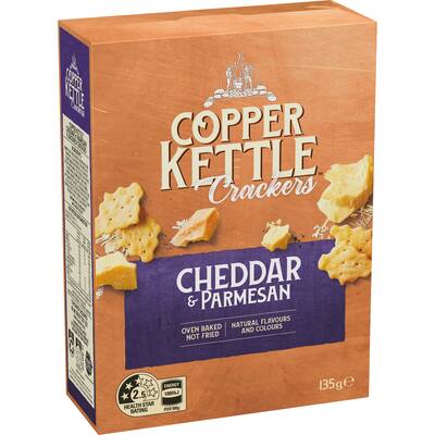 copper kettle crackers cheddar & parmesan