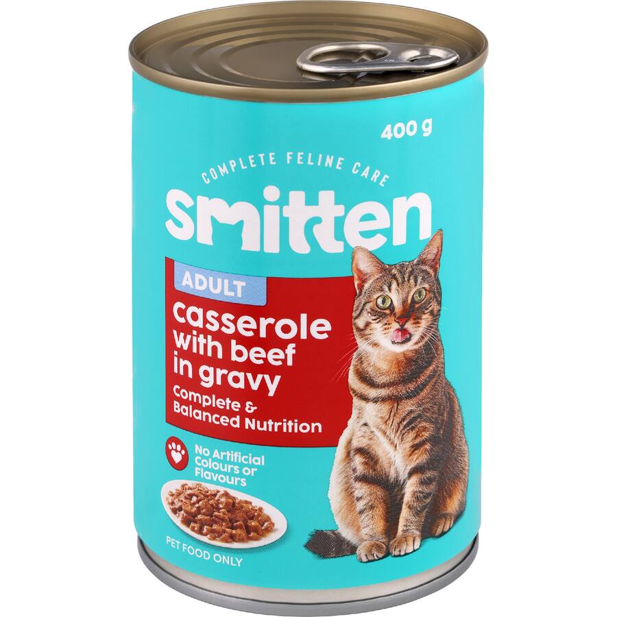 Smitten Wet Cat Food Casserole Beef In Gravy