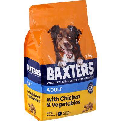 baxter's adult dry dog food chicken and veges