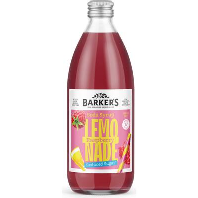 barker's soda syrup raspberry lemonade