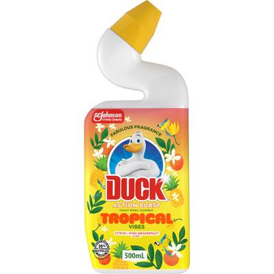 duck toilet cleaner action burst tropical vibes