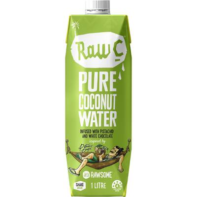 raw c coconut water white chocolate and pistachio