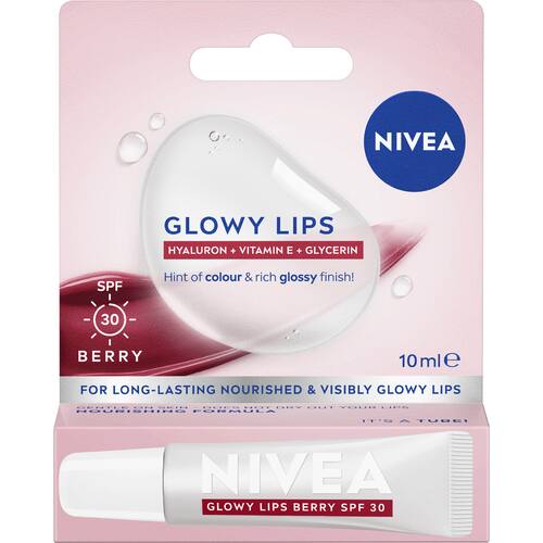 Nivea Glowy Lips Berry Tinted Hydrating Lip Balm Spf30