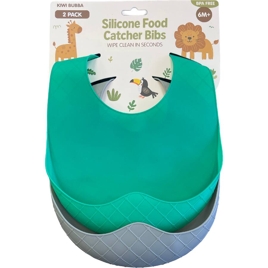 Kiwi Bubba Baby Bib Silicone Food Catcher