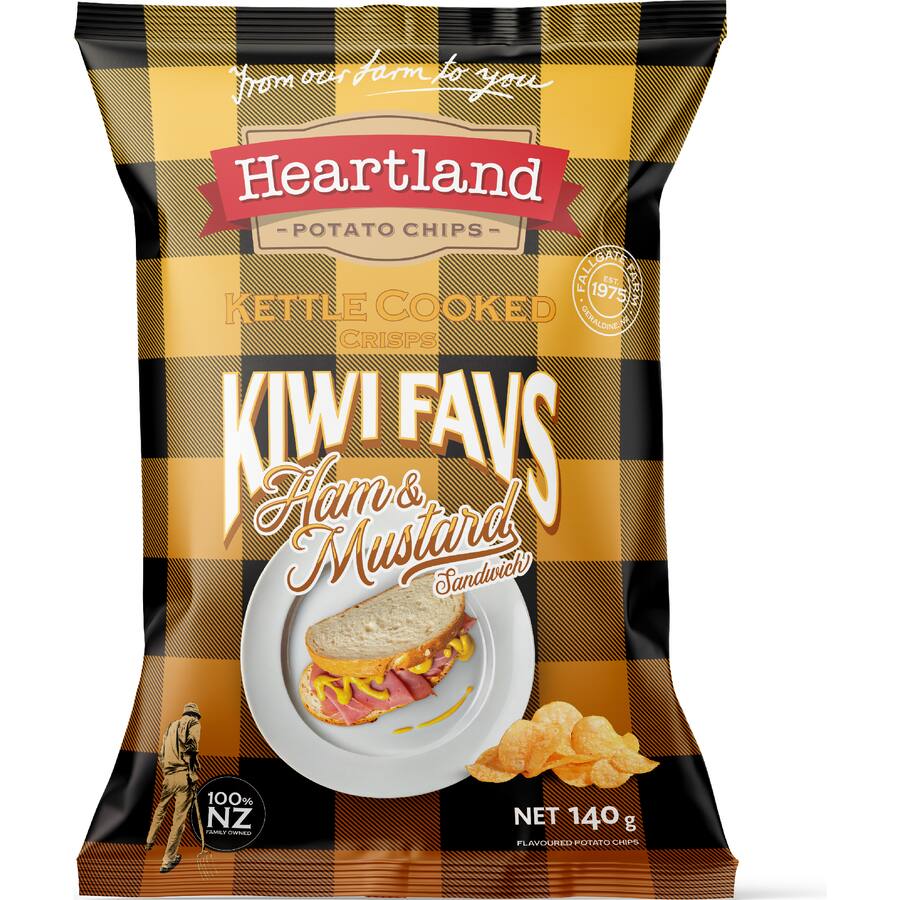 Heartland Snacks Kiwi Favs Ham & Mustard
