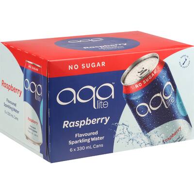 aqalite sparkling drink raspberry