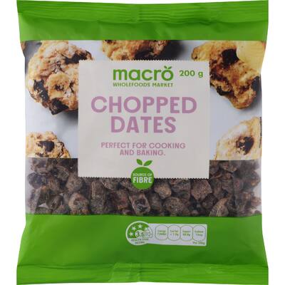 macro dates chopped