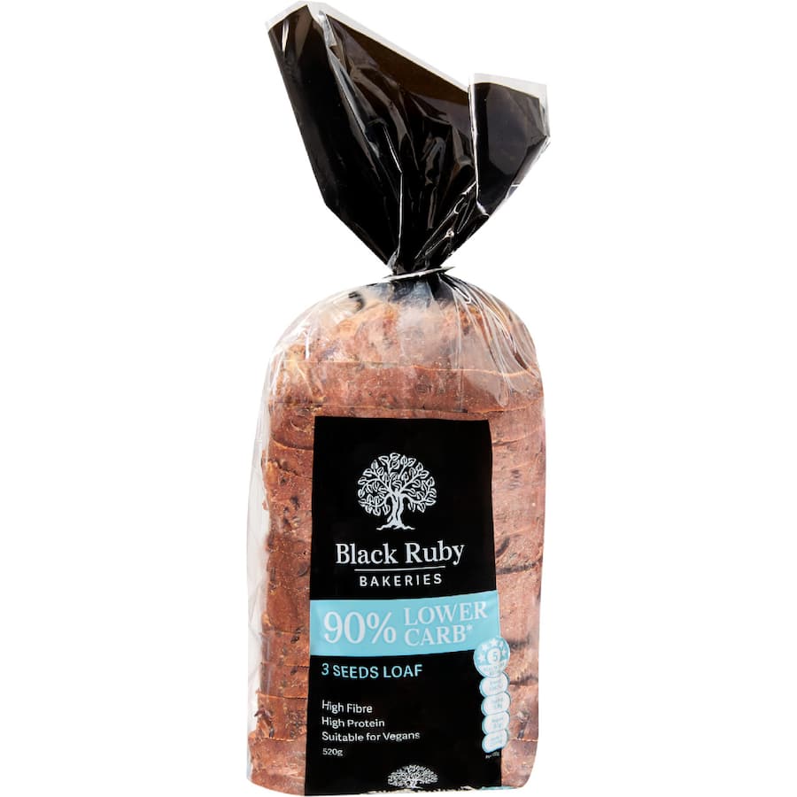Black Ruby Bread 3 Seed Low Carb Loaf