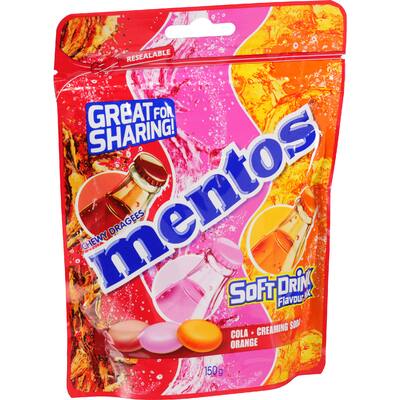 mentos sweets soft drink mix
