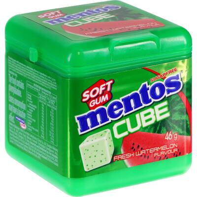 mentos cube gum watermelon