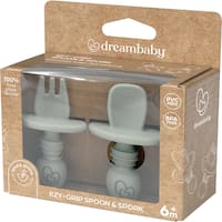 Dreambaby Baby Spoon And Fork Silicone Ezy-Grip